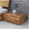 Clearance Wohnen Nachttischkommode Vaskov aus Wildeiche Massivholz