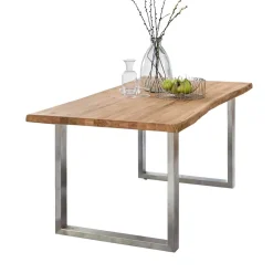 Sale Wohnen Naturkanten Eichentisch im Loft Stil - Piacenza