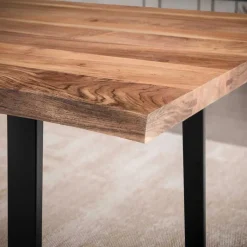 Clearance Wohnen Naturkanten-Tisch mit Trapezbeinen - Captain