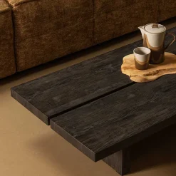 Best Wohnen Niedriger Couchtisch in Dunkelbraun Holzoptik - Rosiblo
