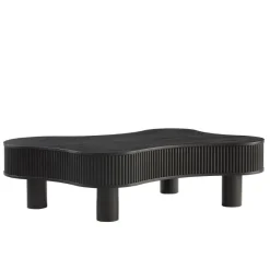 Hot Wohnen Niedriger Design-Couchtisch in Schwarz - Hiloria