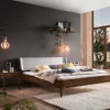 New Wohnen Nussbaum Bett mit extravagantem Kopfteil - Astosa