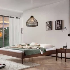 New Wohnen Nussbaum Bettgestell ohne Kopfteil - Zero