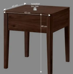 Best Wohnen Nussbaum Holzbett für zwei Personen - Lerchona