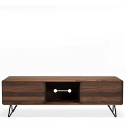 Best Wohnen Nussbaum TV Schrank mit Metallbeinen - Rivossa