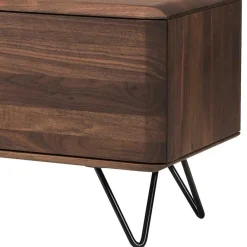 Best Wohnen Nussbaum TV Schrank mit Metallbeinen - Rivossa