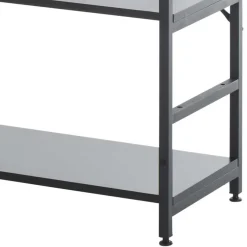 New Wohnen Offenes Industrial Style Regal in Schwarz - Keuna
