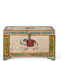 Clearance Wohnen Orient Design Truhe in Bunt mit Elefanten Motiv - Branle