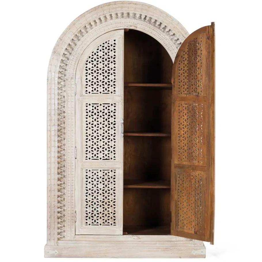 Online Wohnen Orient Style Schrank aus Mangoholz White Wash - Capo