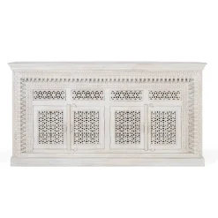 Discount Wohnen Orient Style Sideboard aus Mangoholz White Wash - Capo