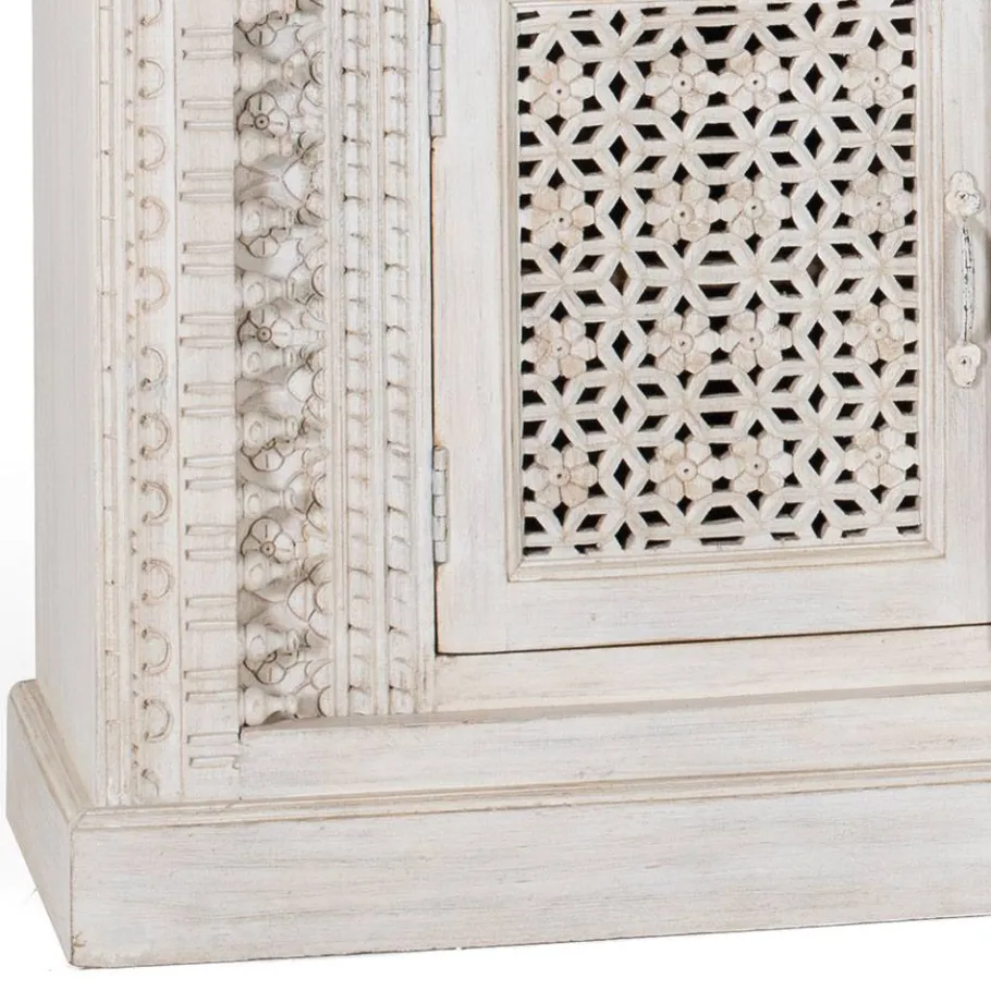 Discount Wohnen Orient Style Sideboard aus Mangoholz White Wash - Capo