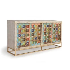 New Wohnen Oriental Design Sideboard mit bunten Keramik Kacheln - Jula