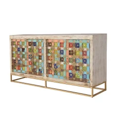 New Wohnen Oriental Design Sideboard mit bunten Keramik Kacheln - Jula