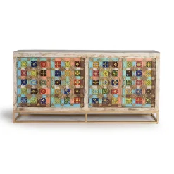 New Wohnen Oriental Design Sideboard mit bunten Keramik Kacheln - Jula