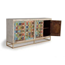 New Wohnen Oriental Design Sideboard mit bunten Keramik Kacheln - Jula