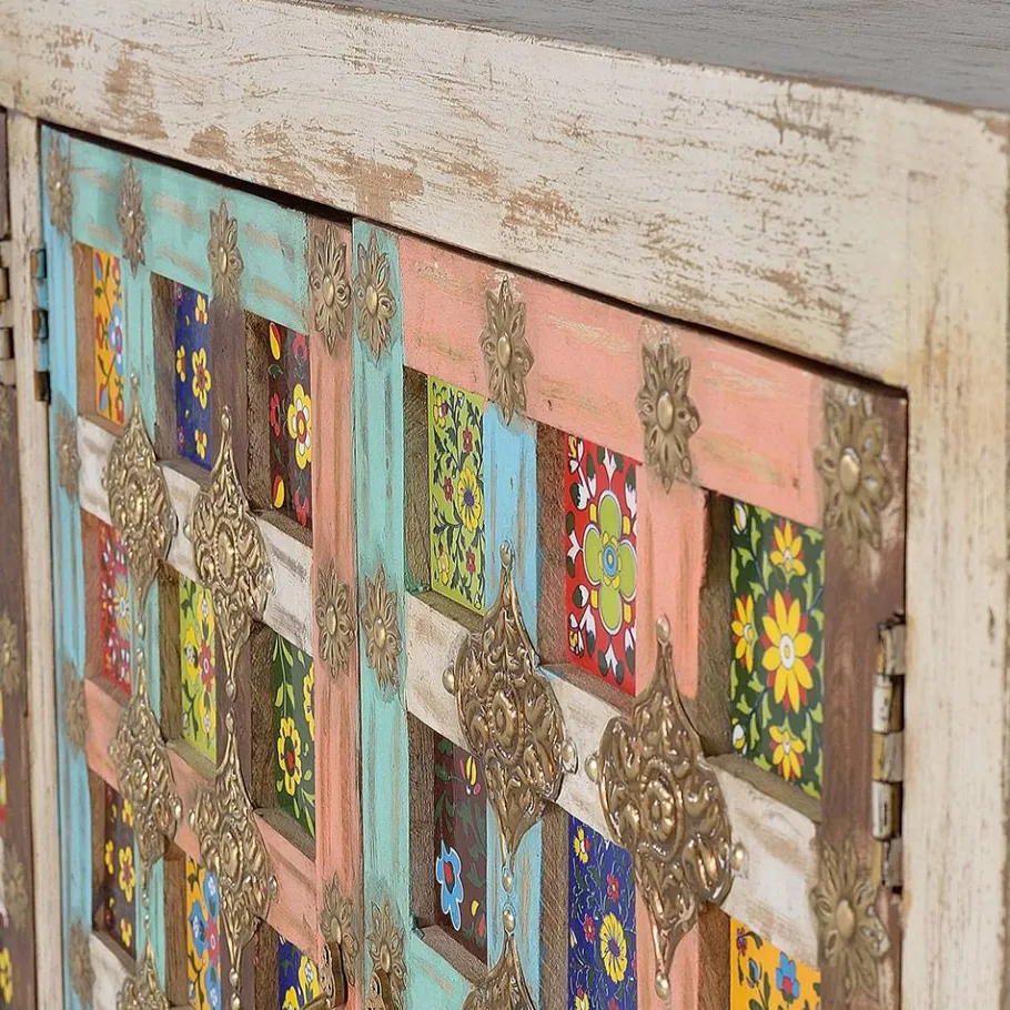New Wohnen Oriental Design Sideboard mit bunten Keramik Kacheln - Jula