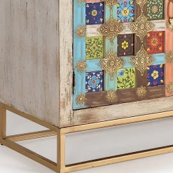 New Wohnen Oriental Design Sideboard mit bunten Keramik Kacheln - Jula