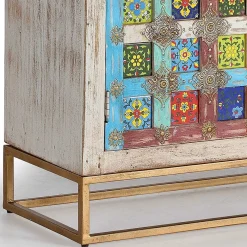 Best Wohnen Oriental Design Türen-Kommode in Holz White Wash - Jula
