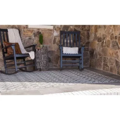 Best Wohnen Outdoor Teppich in Hellgrau und Dunkelgrau - Samsirai