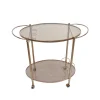 Clearance Wohnen Ovaler Barwagen mit Glas Twinta & Metall Bronzefarben