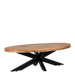 Sale Wohnen Ovaler Couchtisch aus Mangoholz Natur - Siza