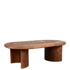 Clearance Wohnen Ovaler Couchtisch in Dunkelbraun - Miley