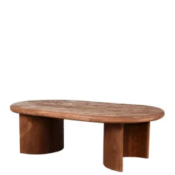 Clearance Wohnen Ovaler Couchtisch in Dunkelbraun - Miley