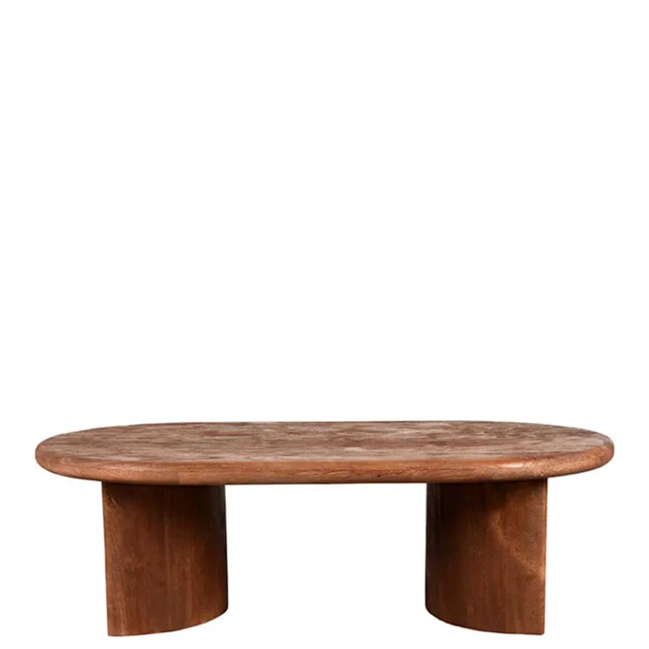 Clearance Wohnen Ovaler Couchtisch in Dunkelbraun - Miley