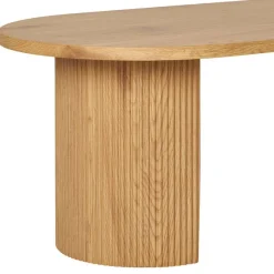 Clearance Wohnen Ovaler Couchtisch in Eiche Holzoptik - Saracan