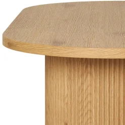 Clearance Wohnen Ovaler Couchtisch in Eiche Holzoptik - Saracan