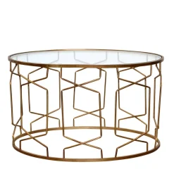 Outlet Wohnen Ovaler Design Couchtisch aus Klarglas - Arsenal
