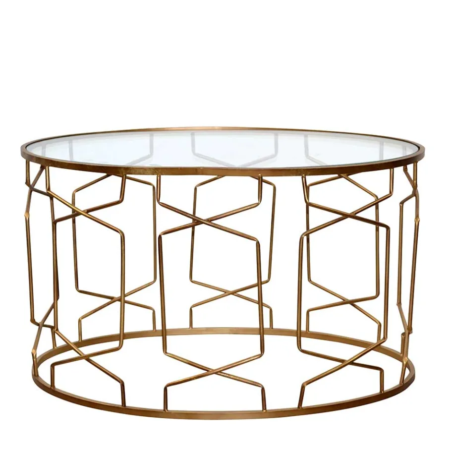Outlet Wohnen Ovaler Design Couchtisch aus Klarglas - Arsenal
