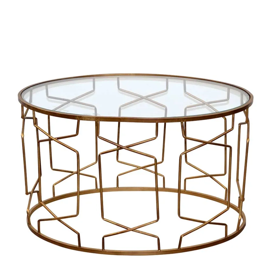 Outlet Wohnen Ovaler Design Couchtisch aus Klarglas - Arsenal
