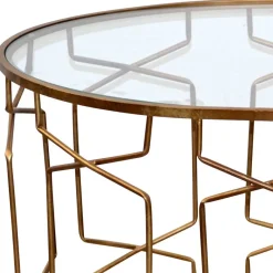 Outlet Wohnen Ovaler Design Couchtisch aus Klarglas - Arsenal