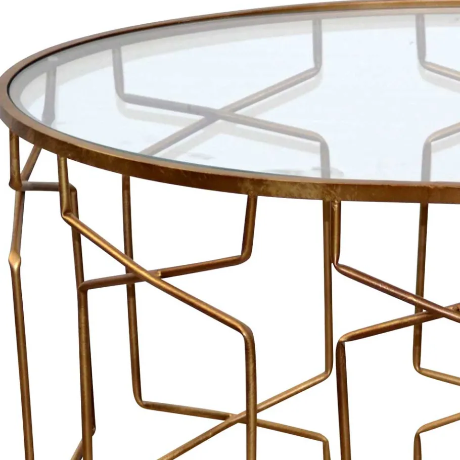 Outlet Wohnen Ovaler Design Couchtisch aus Klarglas - Arsenal