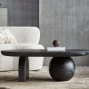 Discount Wohnen Ovaler Design-Couchtisch in Schwarz - Islando