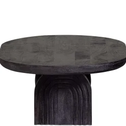 Discount Wohnen Ovaler Design-Couchtisch in Schwarz - Islando