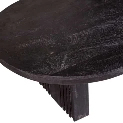 Discount Wohnen Ovaler Design-Couchtisch in Schwarz - Islando