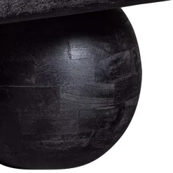 Discount Wohnen Ovaler Design-Couchtisch in Schwarz - Islando