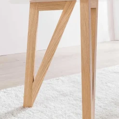 Sale Wohnen Ovaler Designtisch in Weiß & Eichefarben - Calypso