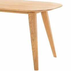 Online Wohnen Ovaler Eichentisch Kathyn im Retro Design