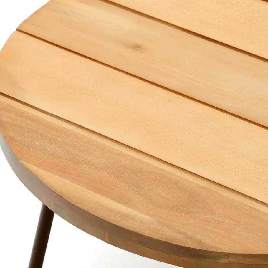 Outlet Wohnen Ovaler Outdoor Couchtisch aus Akazie massiv - Ragusca