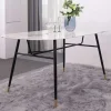 Clearance Wohnen Ovaler Retro Esstisch in Marmoroptik - Little