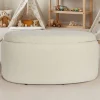 Online Wohnen Ovaler XL Hocker mit Stauraum-Truhe - Barracin