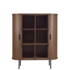 Hot Wohnen Ovales Highboard mit Schiebetüren - Arura