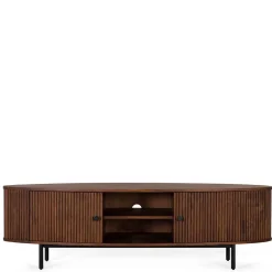 Best Wohnen Ovales Retro TV Lowboard aus Akazie - Chalil