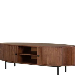 Best Wohnen Ovales Retro TV Lowboard aus Akazie - Chalil