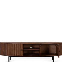 Best Wohnen Ovales Retro TV Lowboard aus Akazie - Chalil