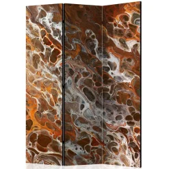 Best Wohnen Paravent in Braun Grau Orange Schlieren - Bassy