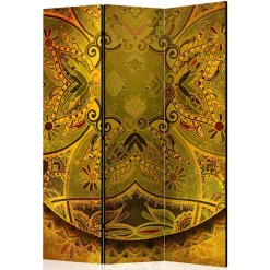 New Wohnen Paravent mit Mandala Motiv Goldfarben - Gabrio